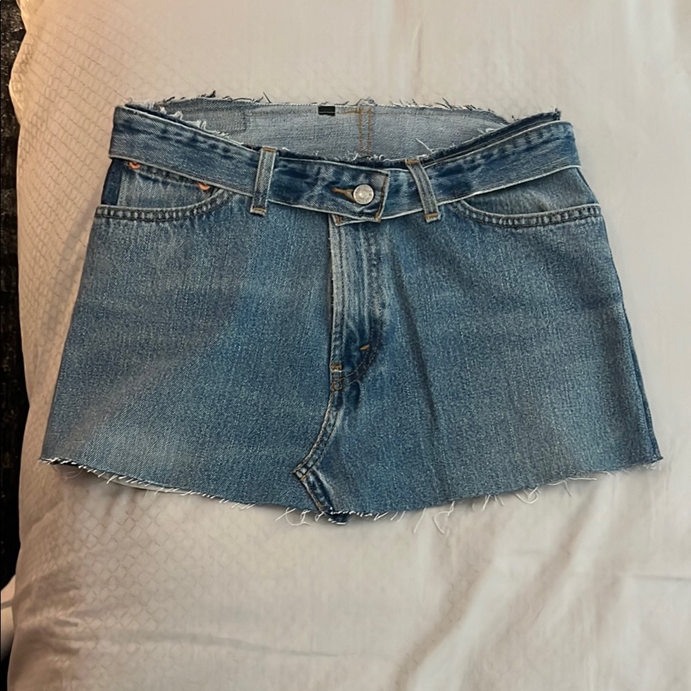 Levi's Blue Denim Mini Skirt